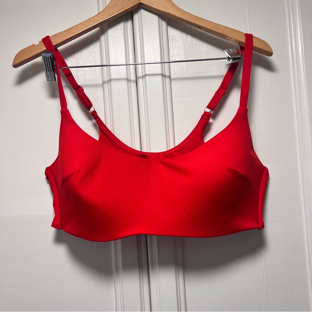 Victoria’s Secret VS Essential Scoop Bikini Top Adjustable Straps Red Size XXL